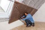Dachboden ausbauen - Metallprofile - Untersparrendämmung umbiegen