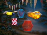 Selbst gebastelte Lampions