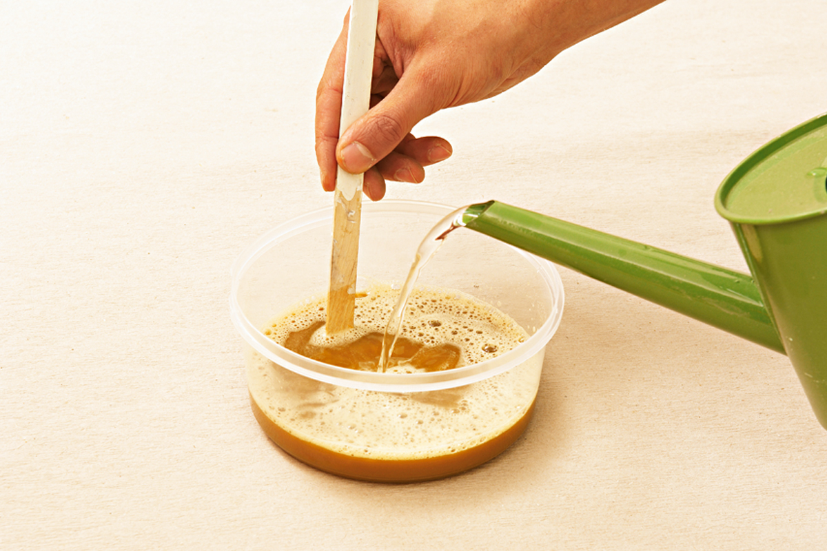 Tadelakt - Olivenölseife anrühren