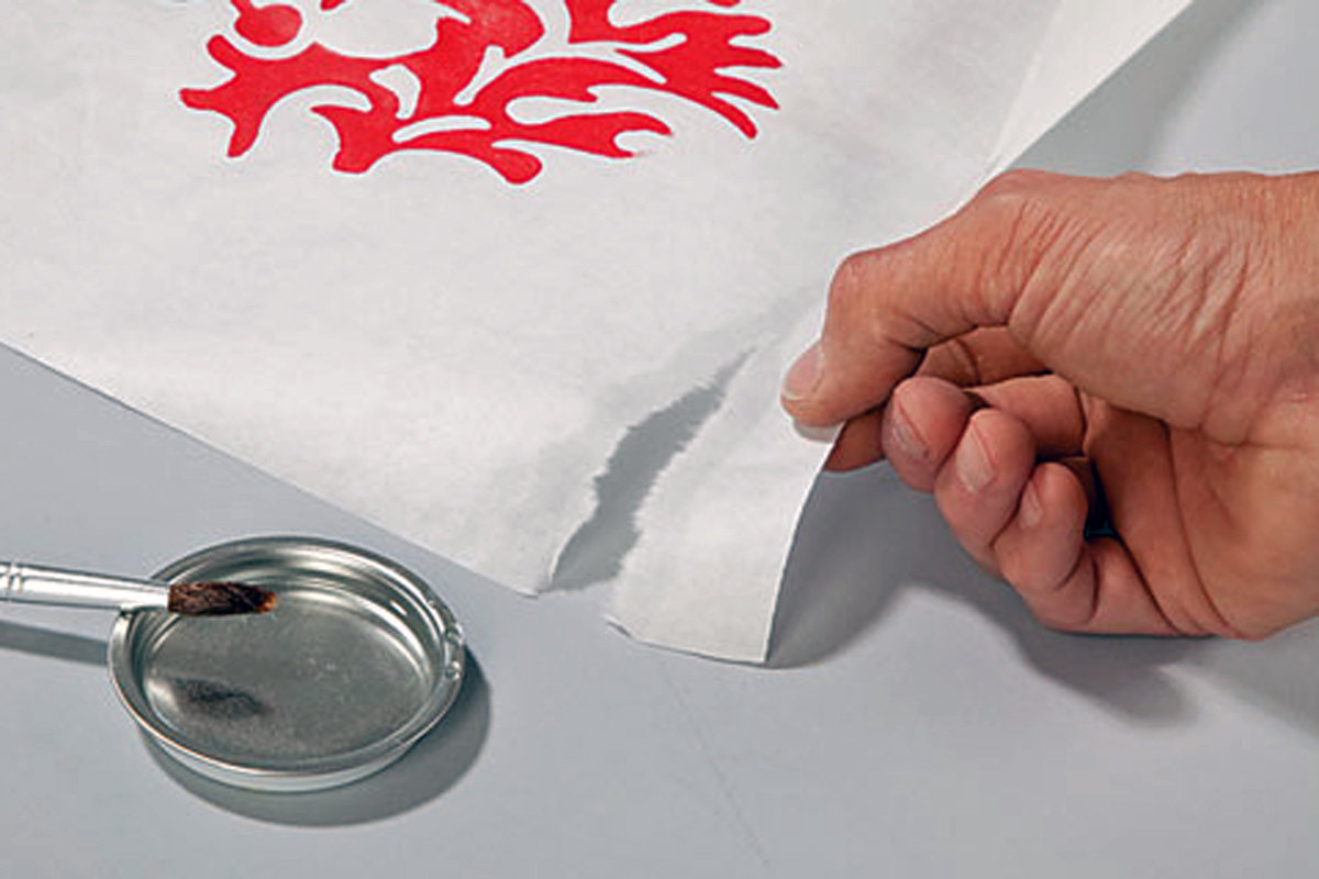 Bettkopfteil - Rand anfeuchten