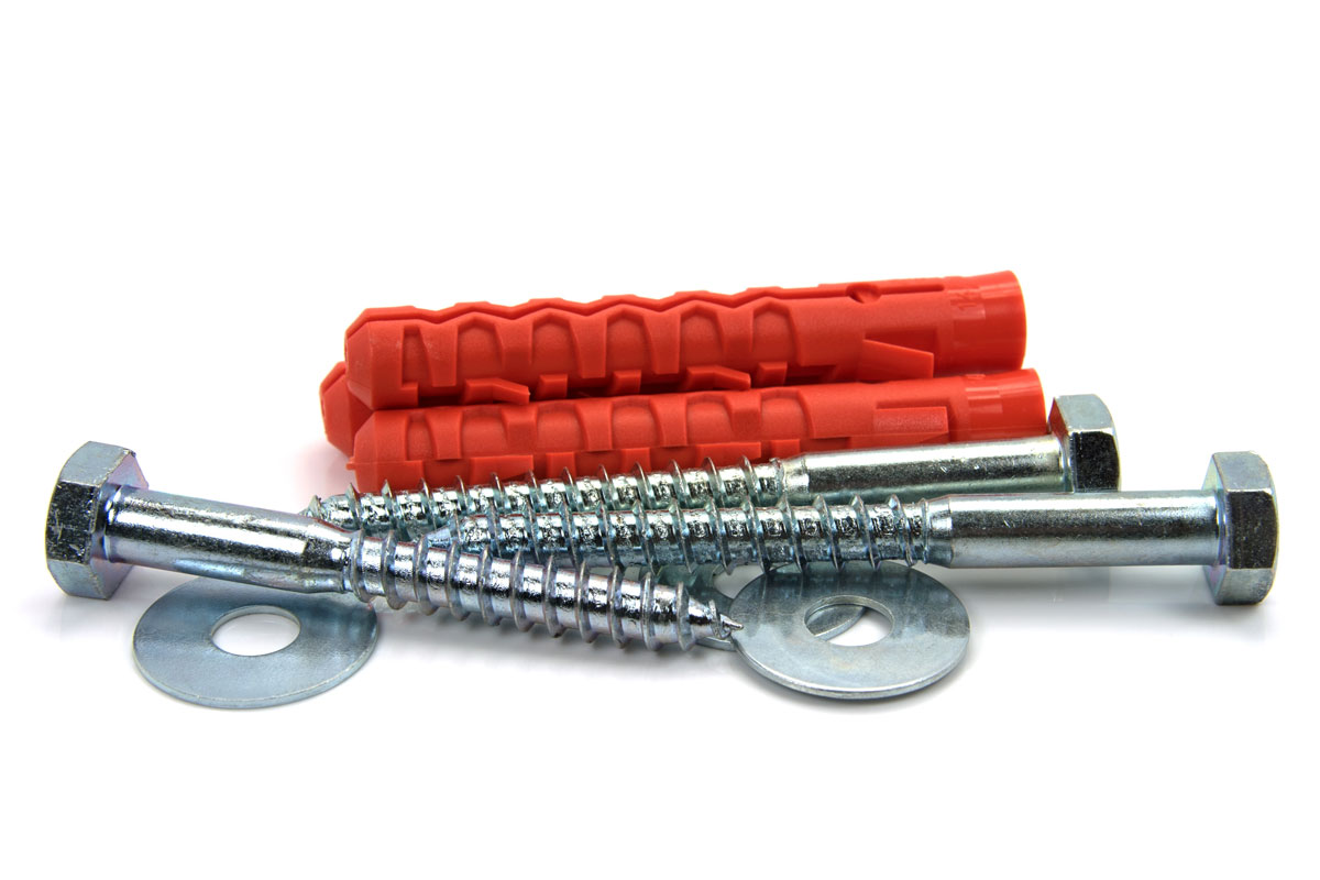 Sechskantschrauben und Dübel