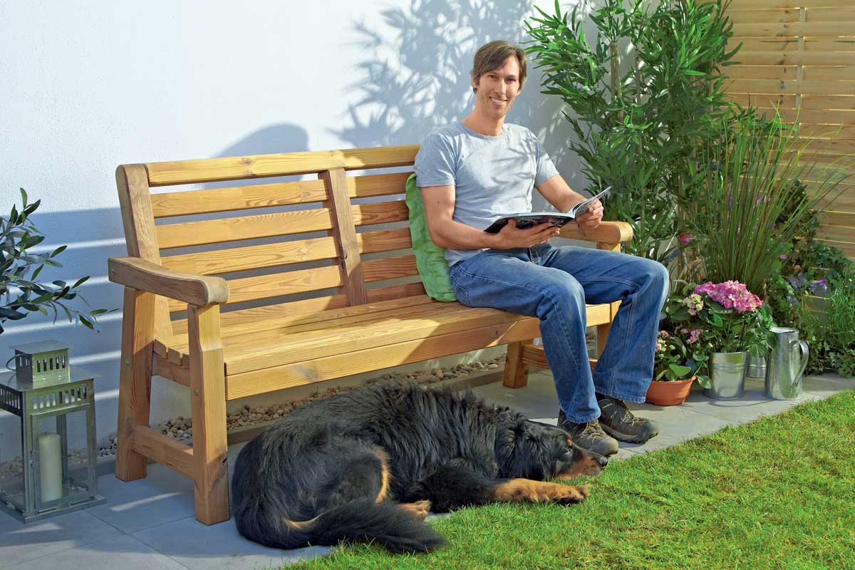 Gartenmöbel selber bauen - Gartenbank aus Dauerholz