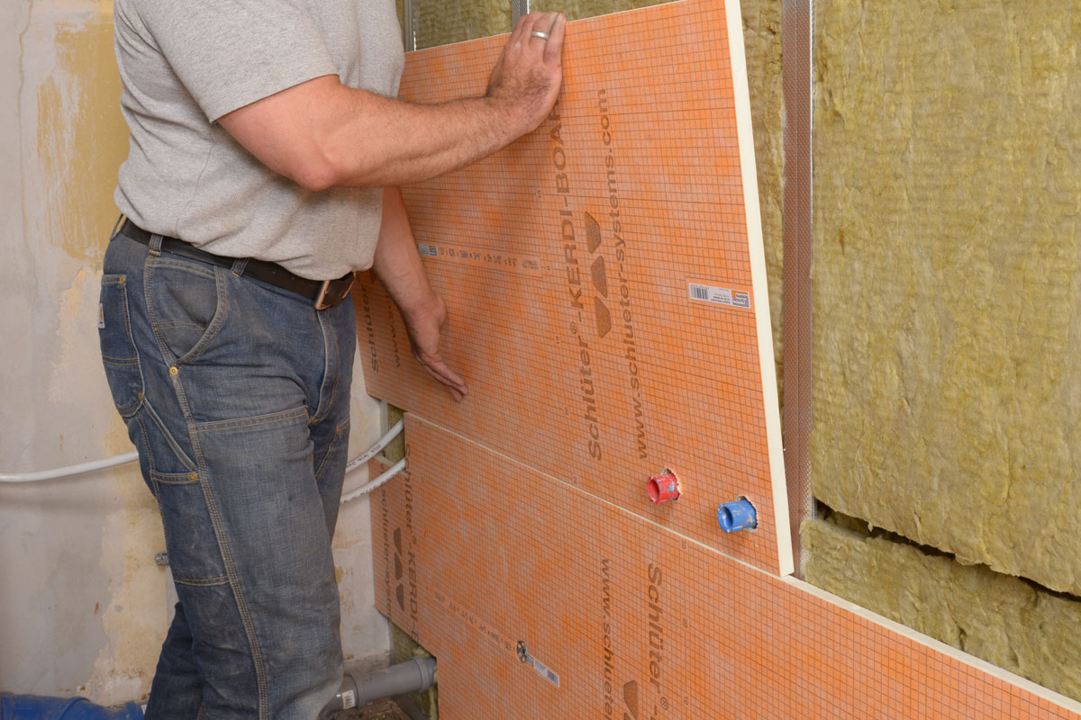 Bad renovieren - Beplankung - Fugenversatz