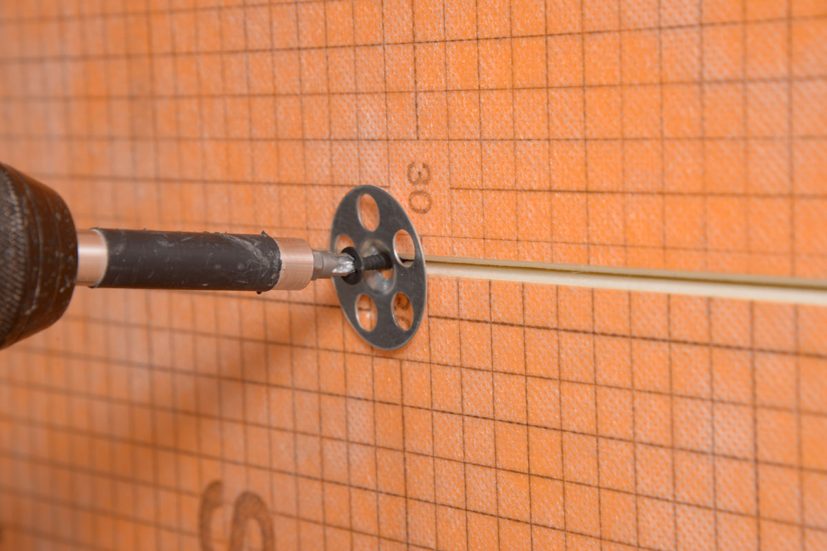 Bad renovieren - Beplankung - Unterlegscheiben