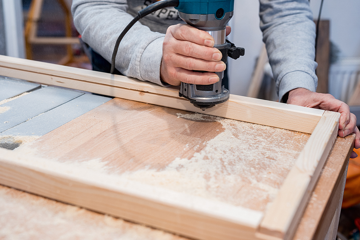 Hochbeet mit Frühbeetaufsatz - Rahmen zusammenfügen