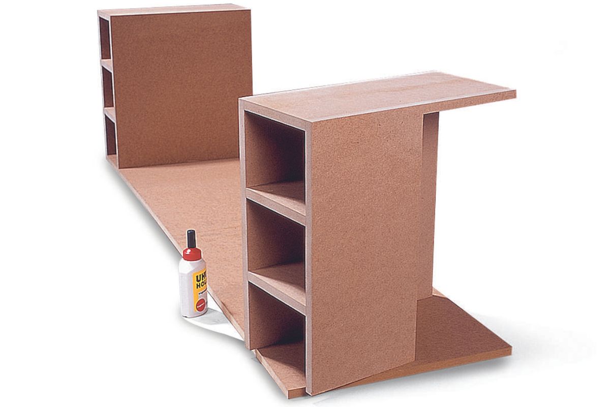 Schuhschrank selber bauen – Schubladenkörper aufleimen