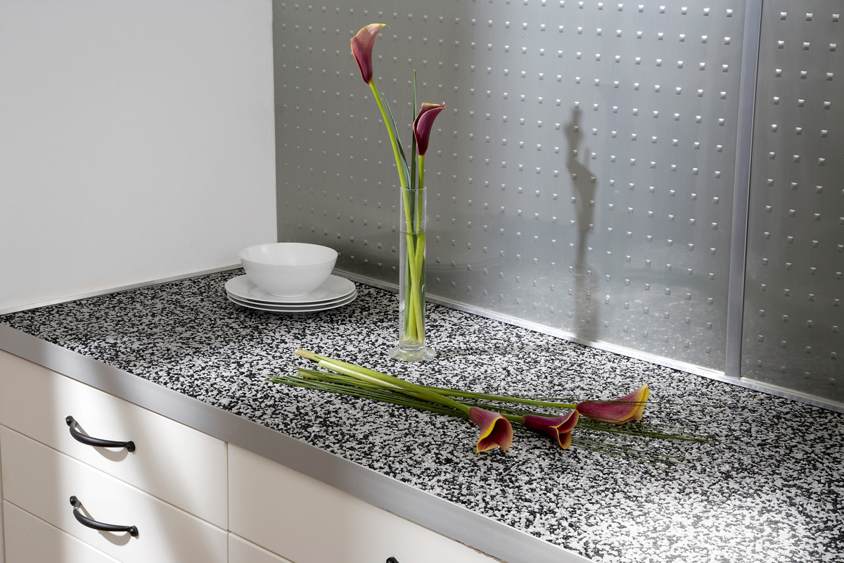 Küchen-Arbeitsplatte in Marmoroptik